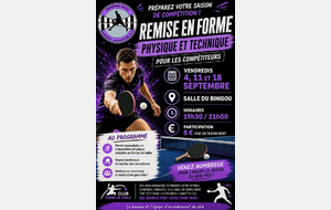 Rentrée 2026 : Remise en forme