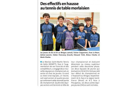 ARTICLE DU TELEGRAMME DU 24 janvier 25
