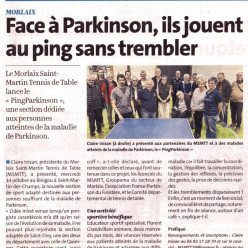 Ping PARKINSON  nouvelle section MSMTT Sport Santé